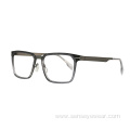 Mens TR90 Metal Mixed Square Optical Glasses Frame